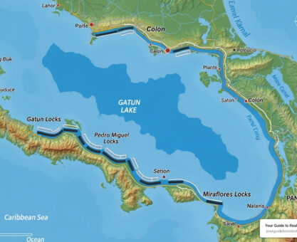 panama canal map